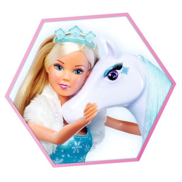 Panenka Steffi s koněm Snow Dream