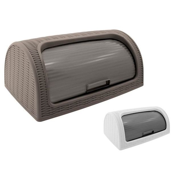 chlebovka 41,5x27x18cm, im.ratan, mix barev, plast