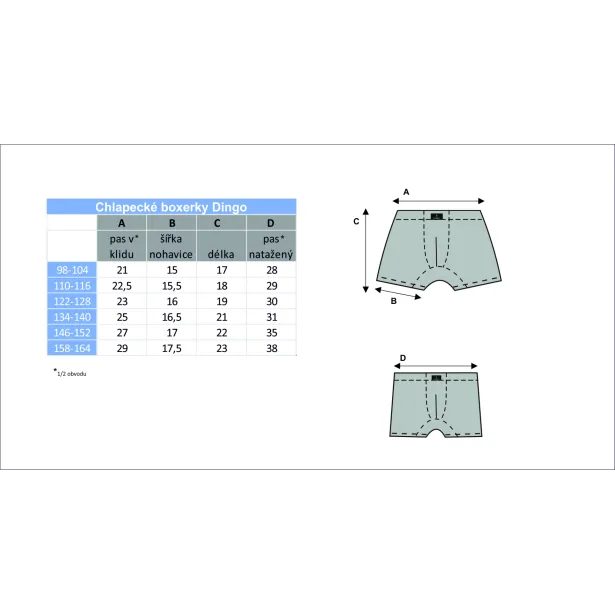Chlapecké Boxerky Dingo nářadí