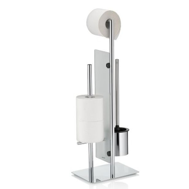 KELA WC sada Style s držákem náhradní role lesklý kov 26x18x71cm KL-22494