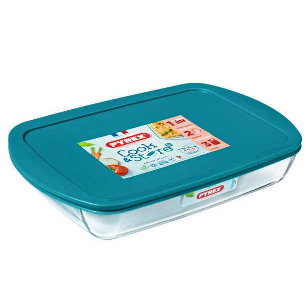 Pyrex PEKÁČ SKLENĚNÝ PYREX S VÍKEM 4.9L 40X27X7CM
