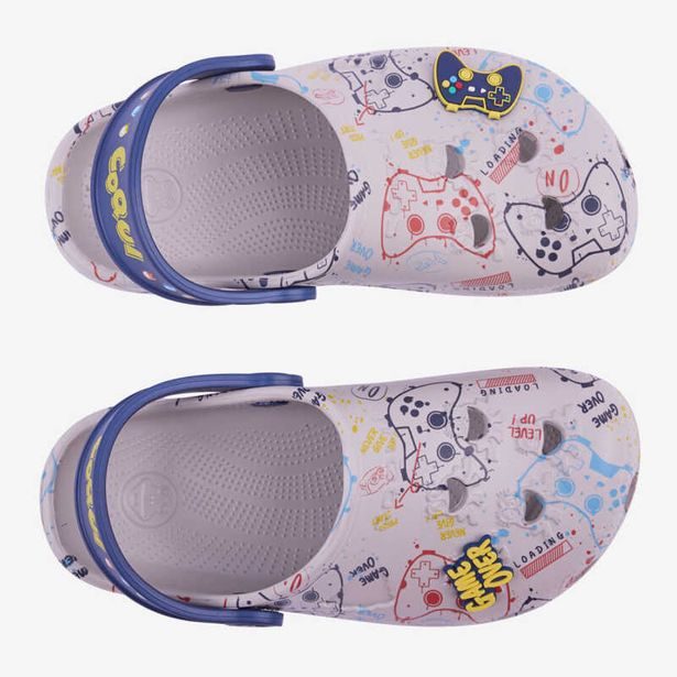 Coqui dětské sandály LITTLE FROG 8701 Stone/Navy Game+Amulet