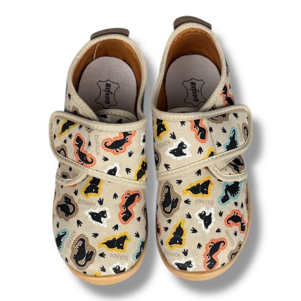 Chlapecká BAREFOOT domácí obuv Befado Softer 902X056 - dinosauři