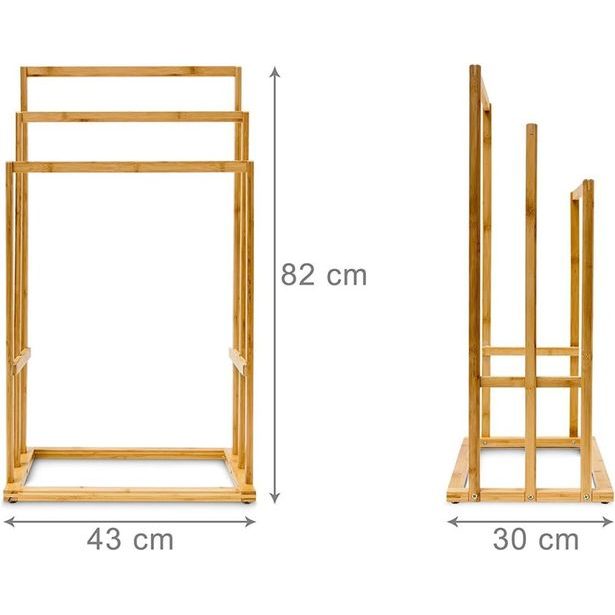 EDCO Držák na ručníky bambus 42x24x81,5cm ED-248434