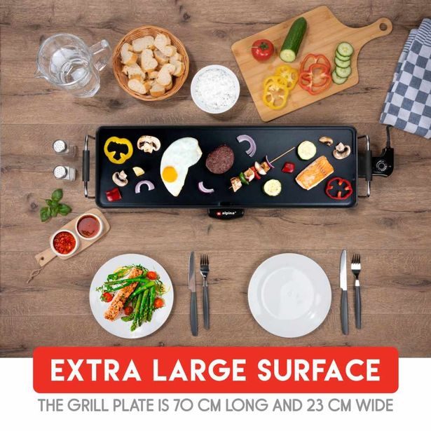 ALPINA Elektrický gril teppanyaki 1800W 70x23 cm ED-218210