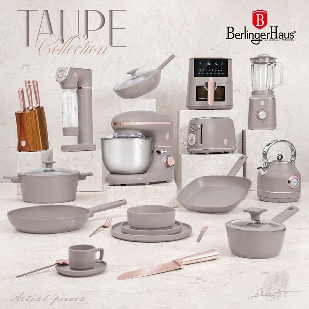 BERLINGERHAUS Jídelní sada talířů 18 ks Taupe Collection BH-10023