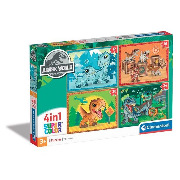 CLEMENTONI Puzzle 4v1 Jurassic World