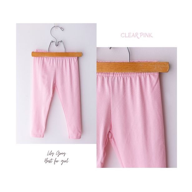 Legíny Lily Grey jednobarevné - clear pink