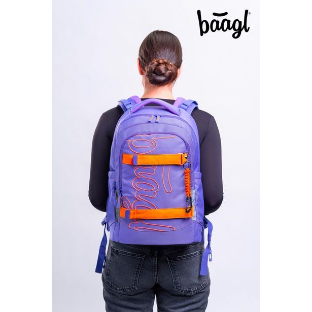 BAAGL SET 3 Skate Max Orange: batoh, penál, sáček GRS