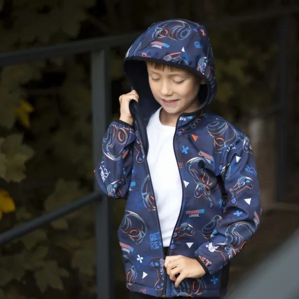 ESITO | Dětská softshellová bunda DUO Play and go - modrá / 110