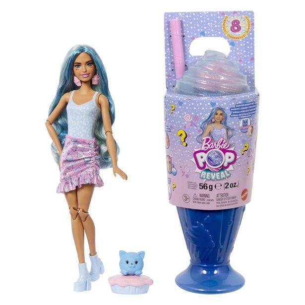 BRB POP REVEAL Barbie odměny - modrá