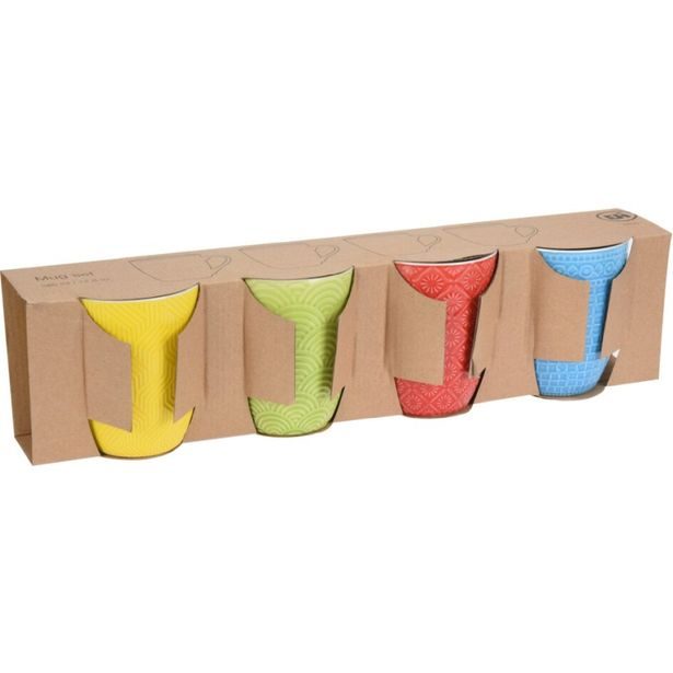 EXCELLENT HOUSEWARE Hrnek sada 4 ks porcelánový 380 ml KO-Q96000040