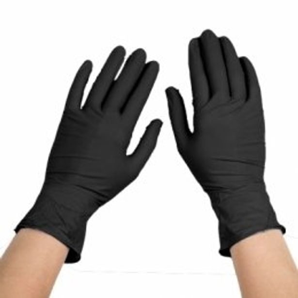 rukavice 100ks NITRIL černé -L-bez pudru, jednoráz.