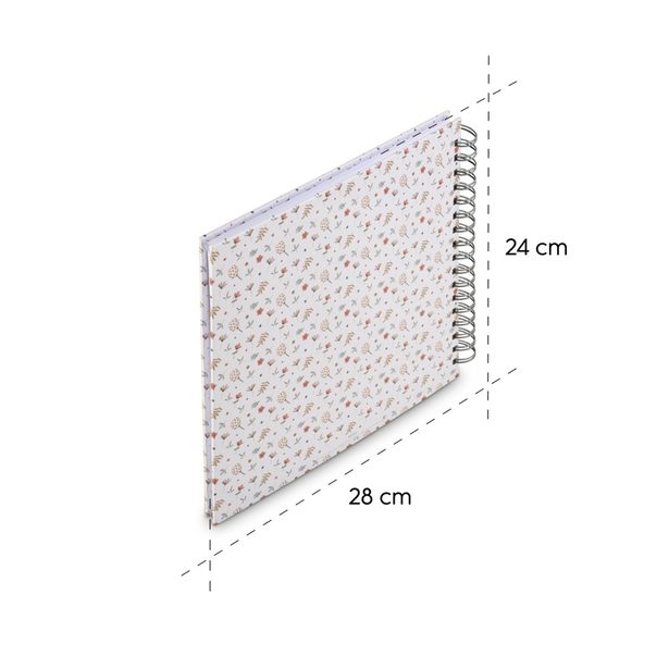 Hama album klasické spirálové FLORAL 28x24 cm, 50 stran