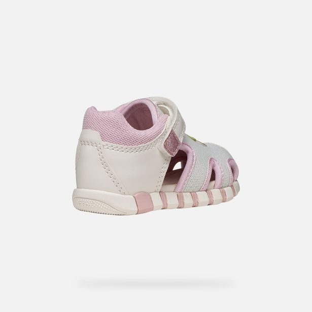 Šedé dívčí sandály pro první kroky Geox Sandal Iupidoo
