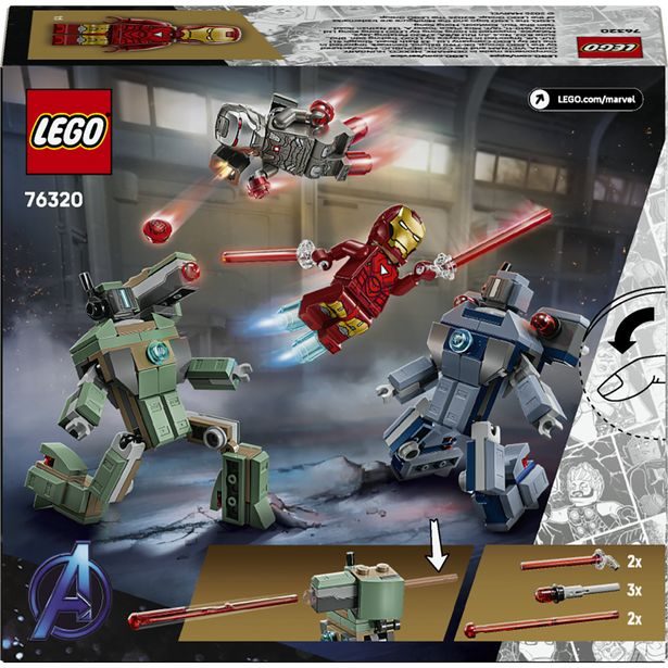 Iron Man a War Machine vs. Hammerovy Drony