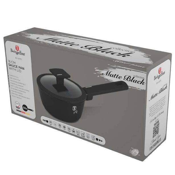 BERLINGERHAUS Rendlík s poklicí s titanovým povrchem 16 cm Matte Black Collection BH-8175