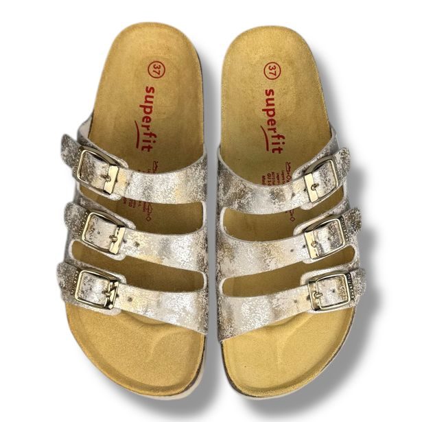 Dívčí pantofle Superfit 1-800113-9710 - Gold/Mehrfarbig