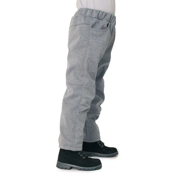 ESITO Dětské softshellové kalhoty DUO Šedý melír - šedá