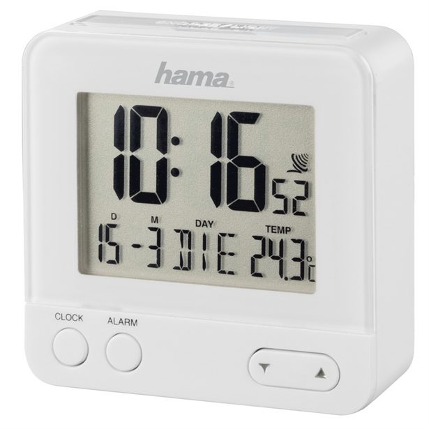 Hama RC 540, Radio Alarm Clock, with Night Light Function, white