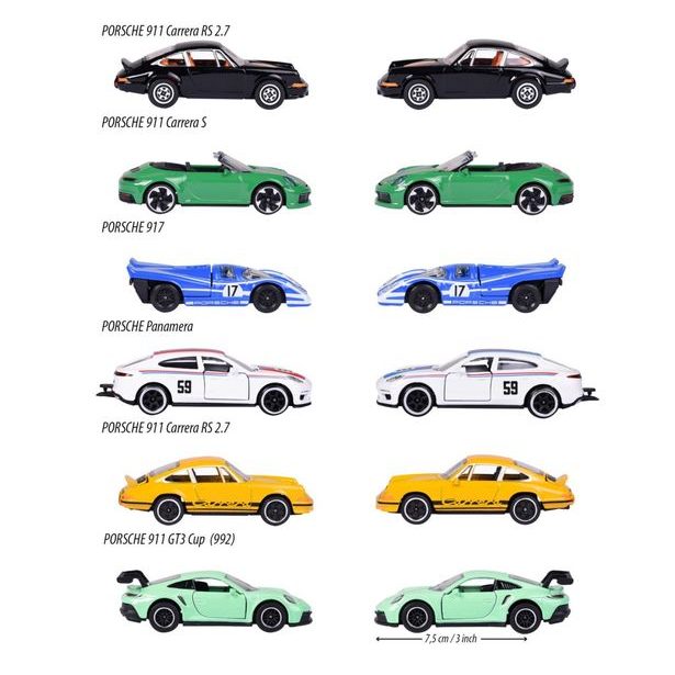 Autíčko Porsche Motorsport Premium, 6 druhů
