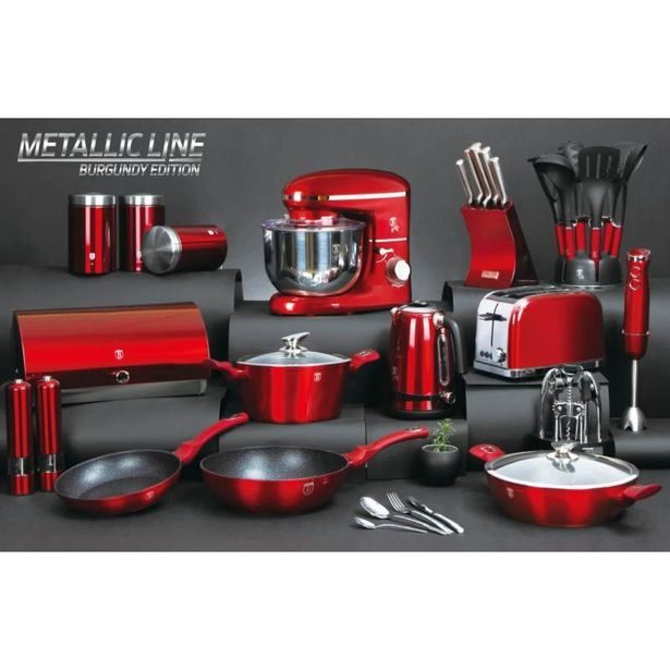 BERLINGERHAUS Mlýnek na pepř a sůl elektrický sada 2 ks Burgundy Metallic Line BH-7217