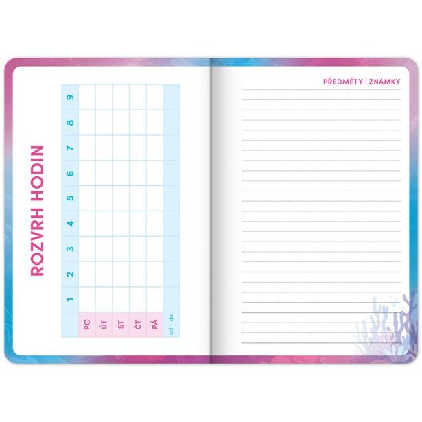 NOTIQUE Školní diář Axolotl (září 2026 – prosinec 2027), 9,8 x 14,5 cm