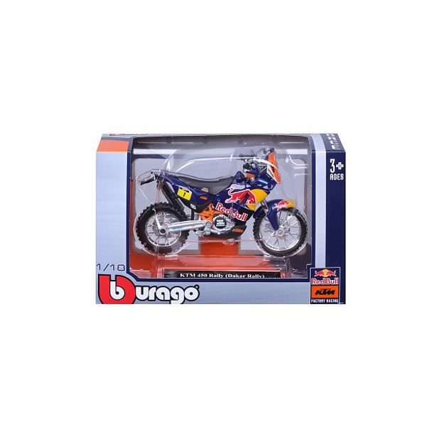 Bburago Bburago - Motocykl, CYCLE, Red Bull KTM 450 Rally (Dakar Rally), 1:18