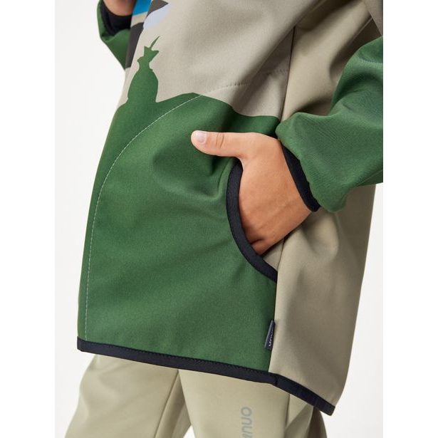 Dětská softshellová bunda s fleecem Basic, Černá, Sopka
