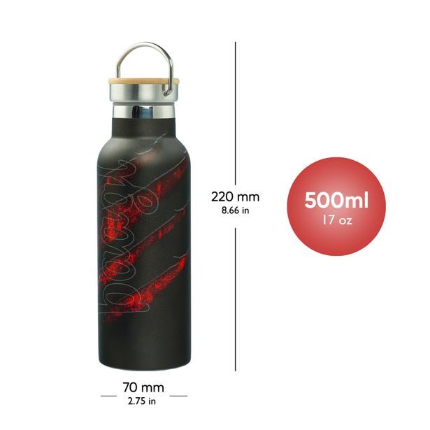 BAAGL Termoláhev s bambusovým víčkem Láva, 500 ml