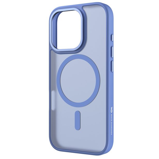 White Diamonds Hybrid Case, kryt pro Apple iPhone 16 Pro, magnetický, matný, poloprůhledný modrý