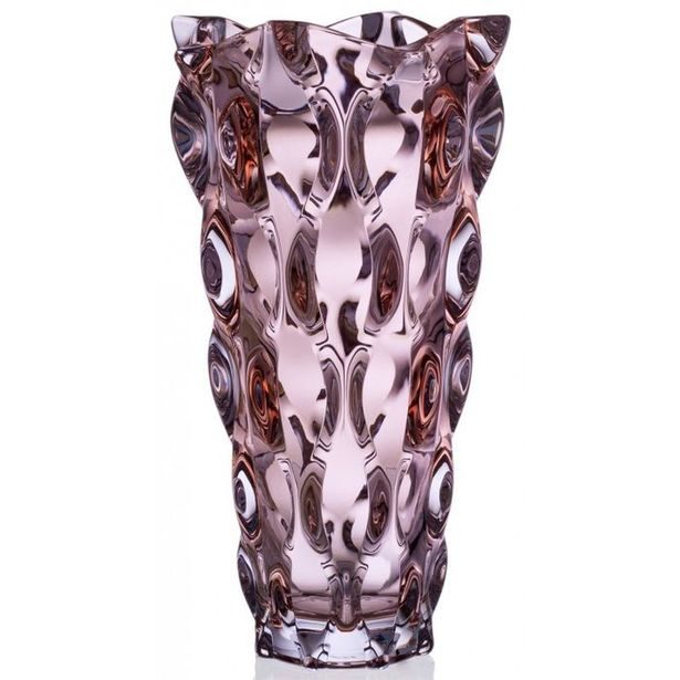 váza 30,5cm, BOHEMIA SAMBA PINK, barev. sklo