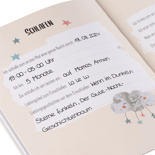 Deník miminka TO THE MOON 22x29 cm, 46 stran (v němčině)