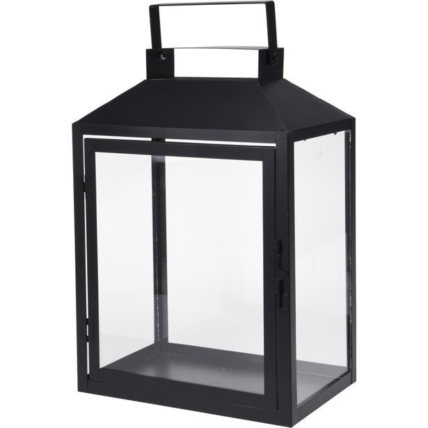 HOMESTYLING Lucerna kovová sada 3 ks sklo 44+35+28cm KO-HZ1952000