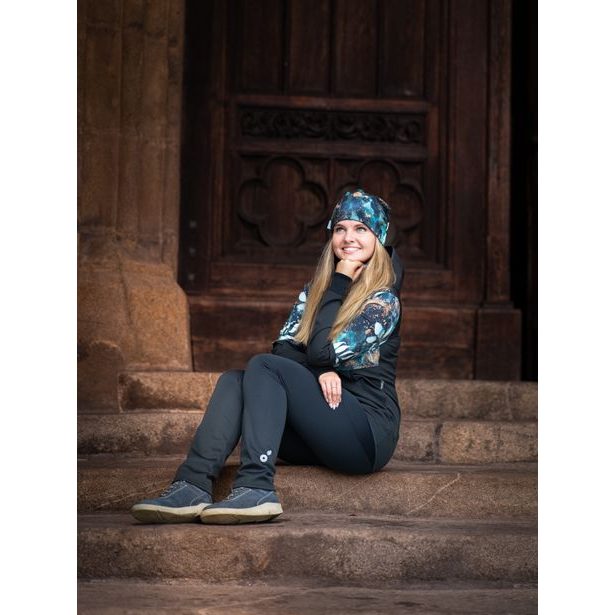 Unuo, Dámské softshellové kalhoty s fleecem pružné Sporty, Černá