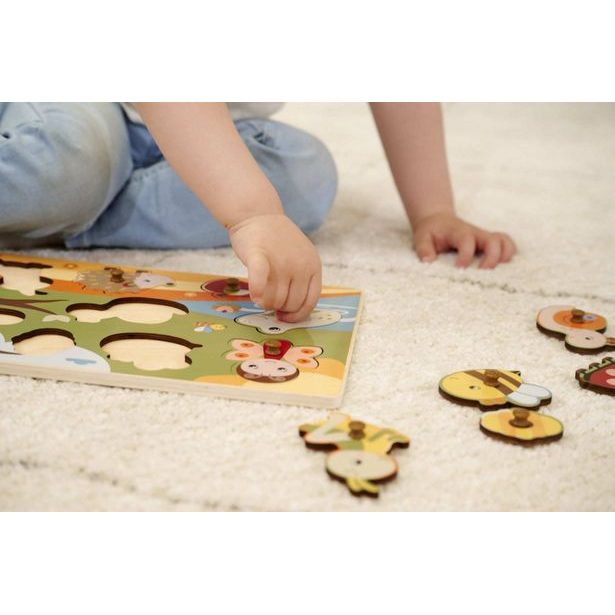 Dřevěné puzzle, 9 dílků, 2 druhy, DP12