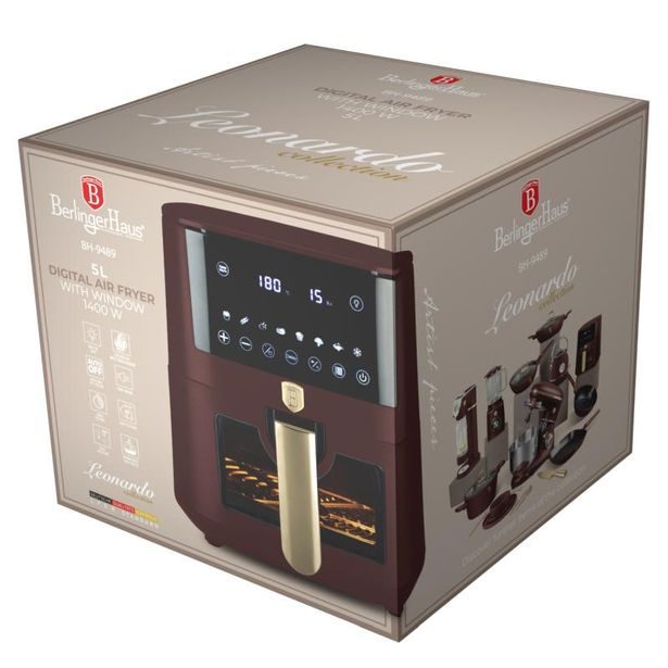 BERLINGERHAUS Horkovzdušná fritéza digitální 5 l Leonardo Collection BH-9489