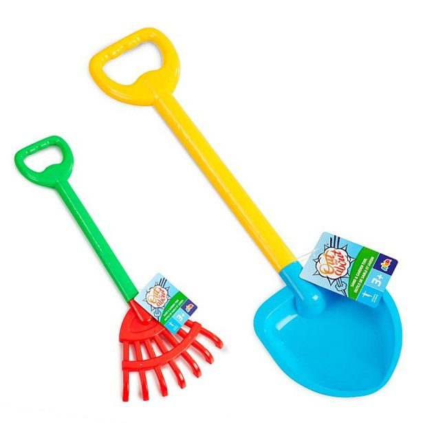 Hračky na písek - zahradní nářadí, set 2ks, plast
