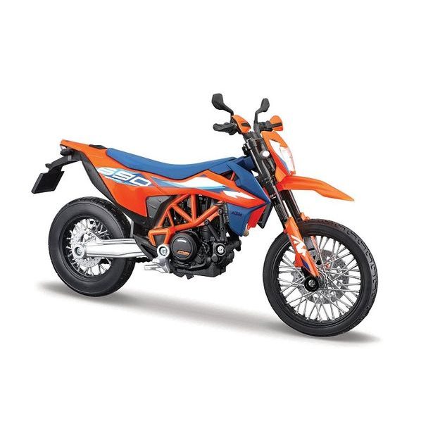 Maisto Maisto - Motocykl se stojánkem, 2023 KTM 690 SMC R, oranžovo-modrá, 1:12