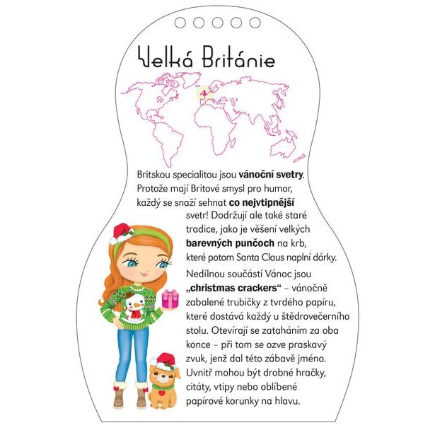 Oblékáme panenky VÁNOCE – Omalovánky