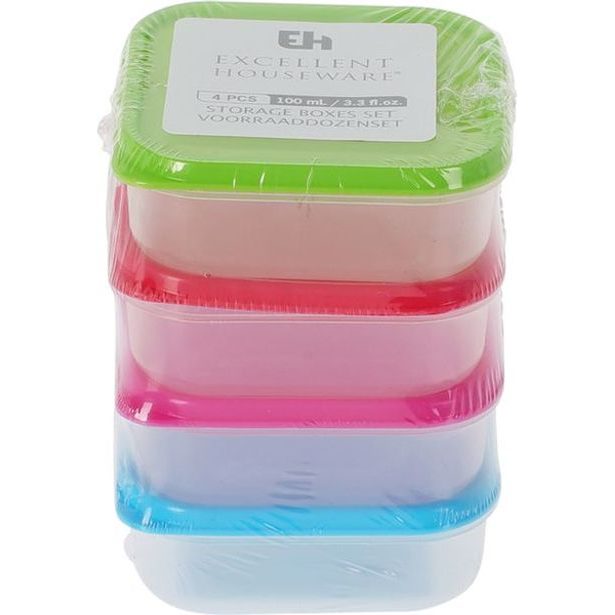 box-sada 4ks, čtverc. 7,2x7,2x2,5cm, plast