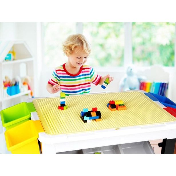 EDDY TOYS Dětský stůl na stavění včetně kostek sada 300 ks ED-226675