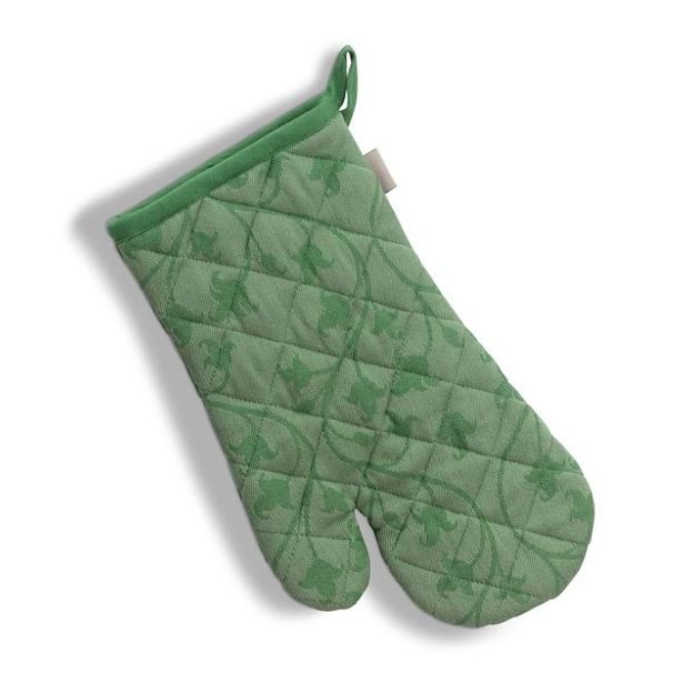 KELA Chňapka rukavice do trouby Cora 100% bavlna světle zelená/zelený vzor 31,0x18,0cm KL-12817