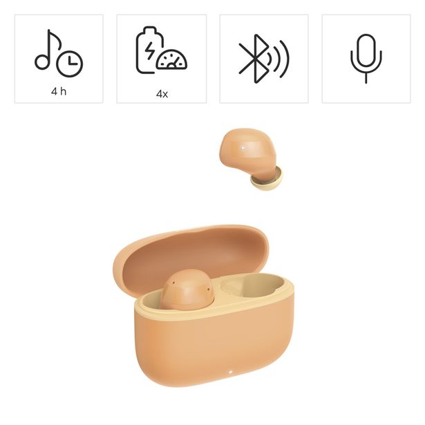 Hama Bluetooth sluchátka Freedom Buddy II, špunty, oranžová