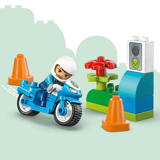 Modrá policejní motorka