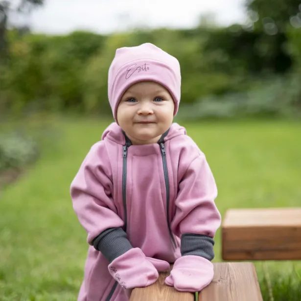 ESITO Teplákový overal rostoucí Warmkeeper Cyclamen pink - 68 - 74 / růžová
