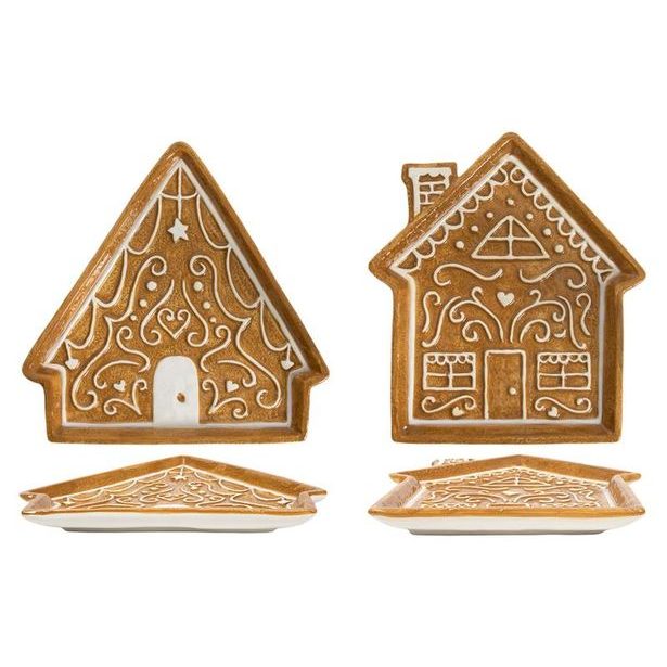 HIT TALÍŘ PERNÍKOVÁ CHALOUPKA 26X24CM 2KS