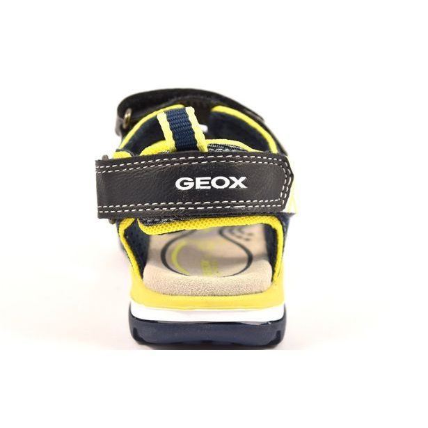 GEOX sandále J BOREALIS BOY DENIM NAVY/LIME