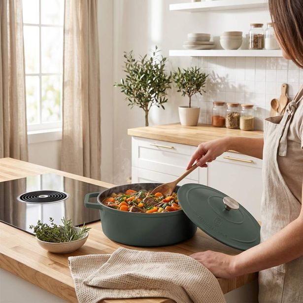 BERLINGERHAUS Pekáč litinový s poklicí 32 cm Matte Green Collection BH-8968