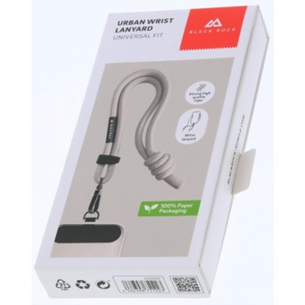 Black Rock Universal Wrist Band Lanyard, šňůrka/ poutko na mobil, s karabinkou, 25 cm, písková
